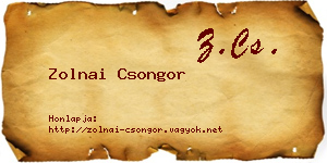 Zolnai Csongor névjegykártya