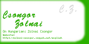 csongor zolnai business card